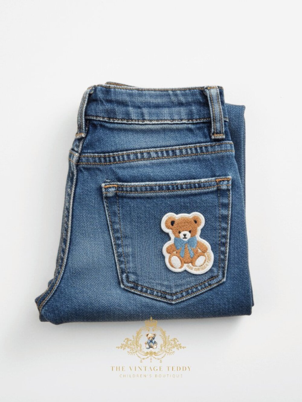 NWT Cute The Vintage Teddy™ Children's Custom Embroidered Patch Teddy Bear OS - Picture 2 of 3